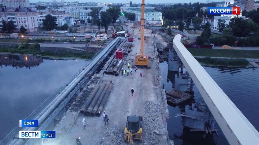 Реконструкция на Красном мосту вышла на первую отметку готовности